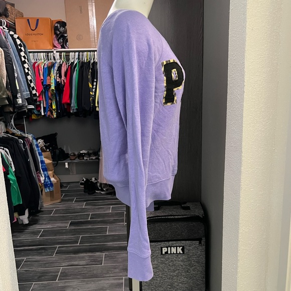 PINK Purple & Leopard Logo Long Sleeve Top - Picture 5 of 8